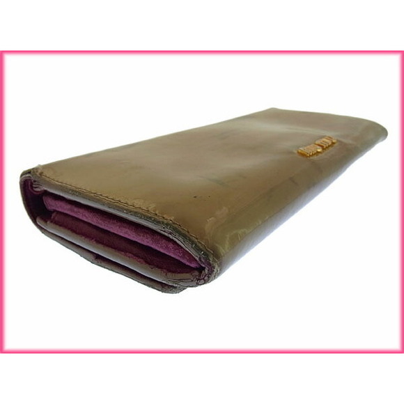 Miu Miu long wallet bi-fribbon wallet beige purple - Picture 6 of 6